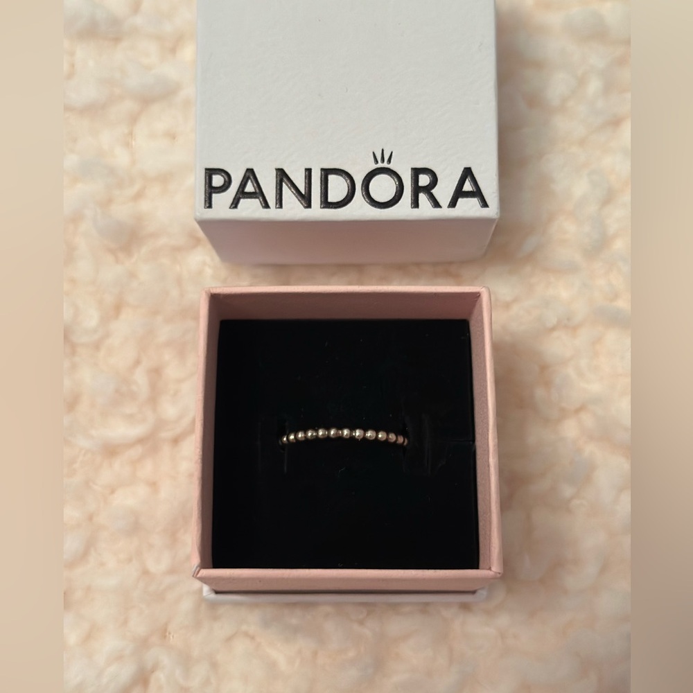 Pandora Silver Beaded Band